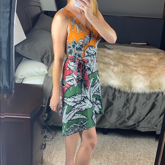 Aqua de Coco Printed Knee-Length Dress, Small - Picture 4 of 8